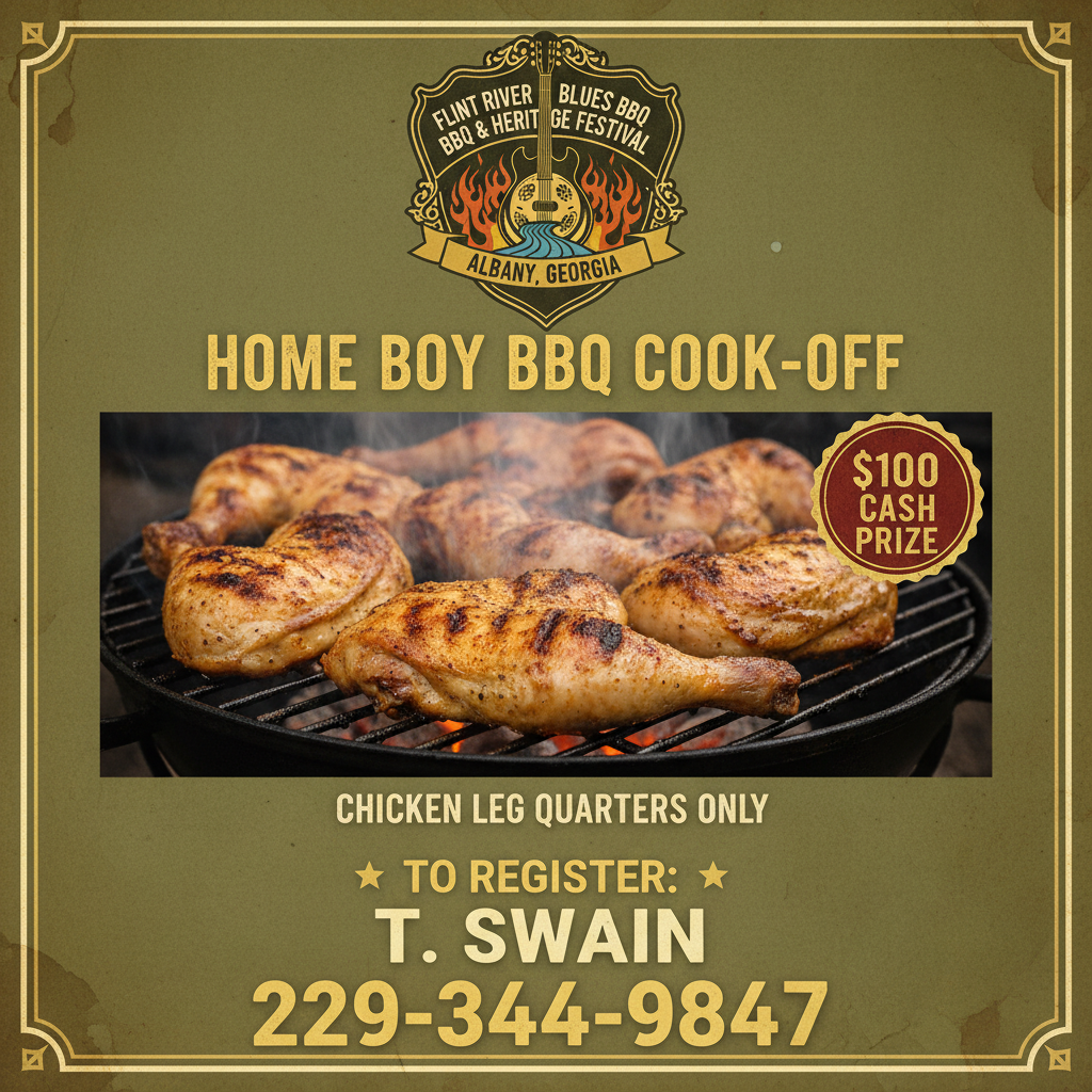 Home Boy BBQ Cook-Off social media square flyer — Instagram and Facebook format